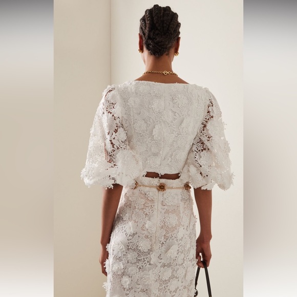 Zimmermann Raie Floral Lace Maxi Skirt Size 1 - Picture 14 of 15